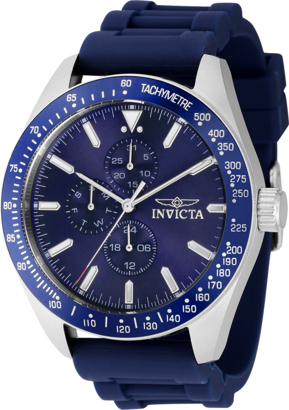 Invicta Men's 38401 Aviator Quartz 3 Hand Blue Dial Watch