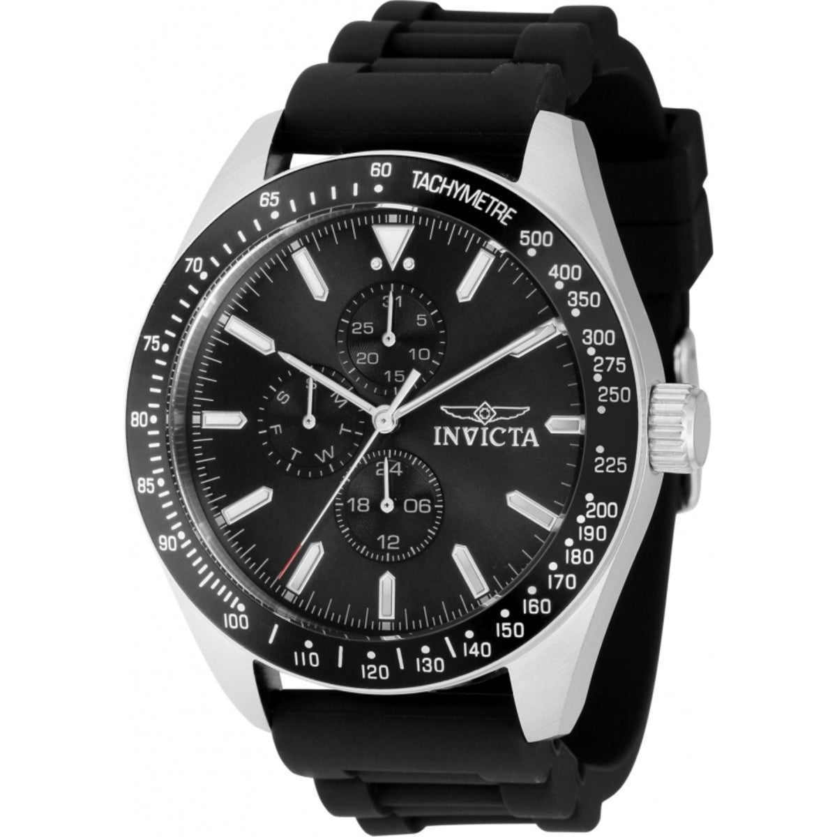 Invicta Men&#39;s 38402 Black Silicone Watch