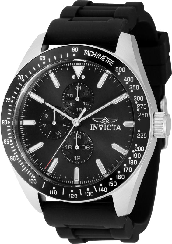 Invicta Men's 38402 Aviator Quartz Multifunction Black Dial Watch