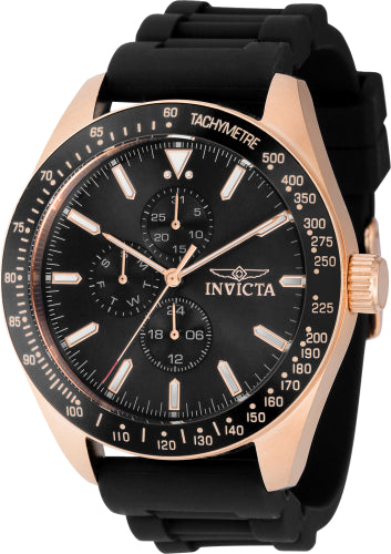 Invicta Men's 38407 Aviator Quartz VH67 Black Dial Watch