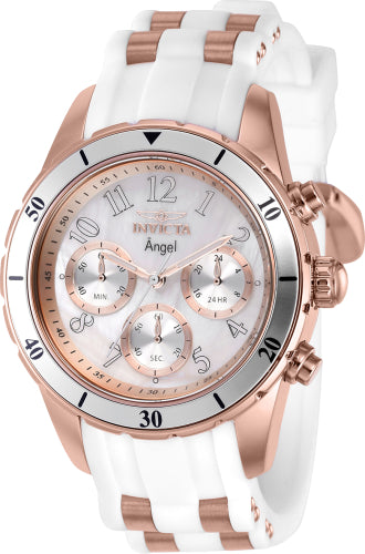Invicta Women's 38755 Angel Quartz Chronograph White Dial Watch