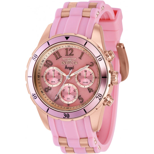 Invicta Women's 39345 Pink Polyurethane/Stainless Steel Watch