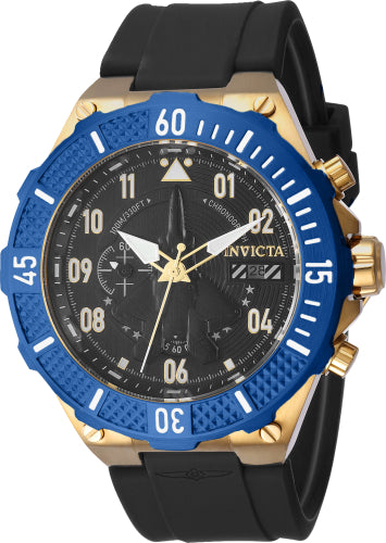 Invicta Men's 39892 Aviator  Quartz Multifunction Black Dial Watch