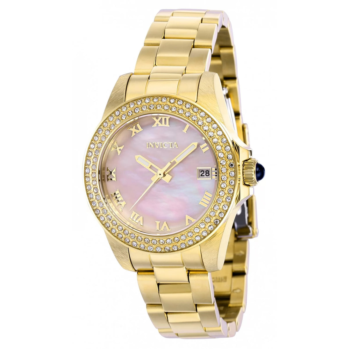 Invicta Women's 41551 Angel Quartz 3 Hand Pink Dial Watch