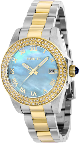 Invicta Women's 41552 Angel Quartz 3 Hand Light Blue Dial Watch
