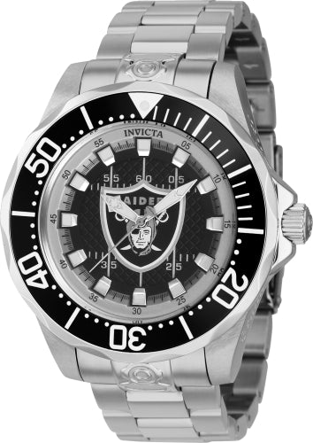 Invicta Men's 42117 NFL Las Vegas Raiders Automatic 3 Hand Black Dial Watch