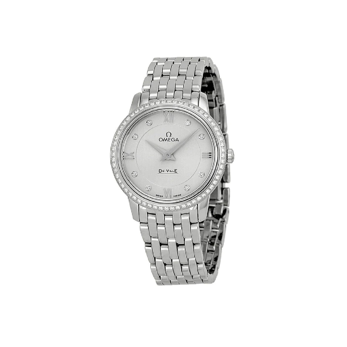 Omega De Ville Prestige Dewdrop Women's Silver Dial Quartz Watch 424.18.27.60.52.001