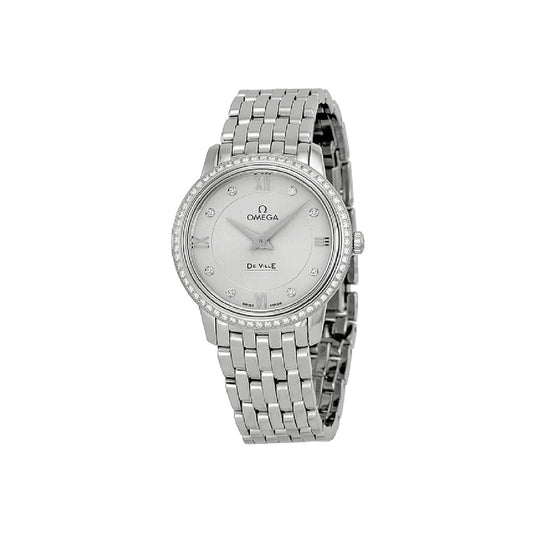 Omega De Ville Prestige Dewdrop Women's Silver Dial Quartz Watch 424.18.27.60.52.001