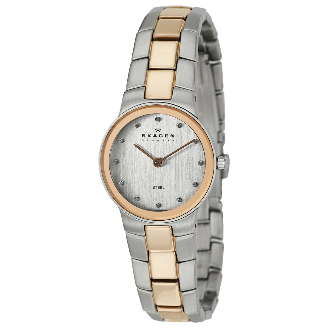 Skagen Classic Women's Silver Dial Two-Tone Rose Gold Quartz Watch 430SSRX