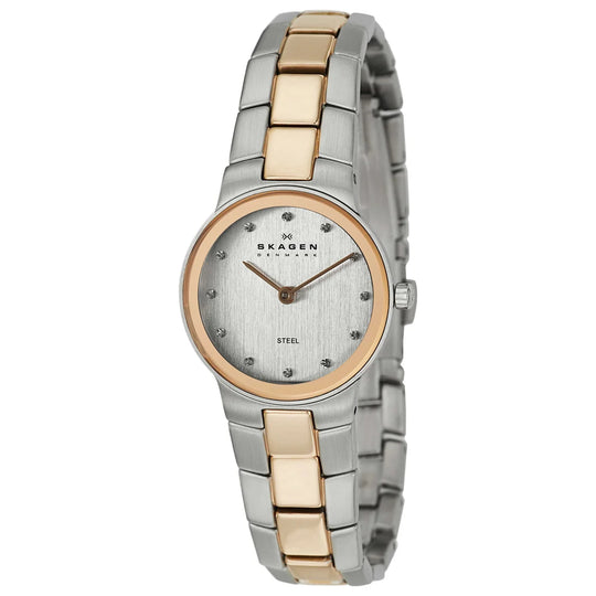 Skagen Classic Women's Silver Dial Two-Tone Rose Gold Quartz Watch 430SSRX