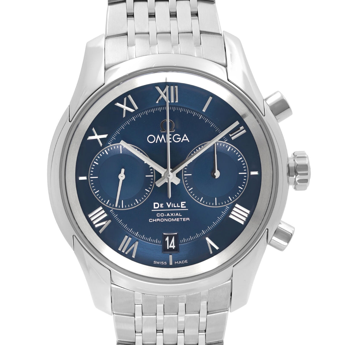 Omega De Ville Hour Vision Chronograph Men's Blue Dial Automatic Watch 431.10.42.51.03.001