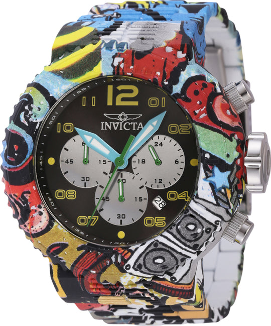 Invicta Men's 43233 Pro Diver Quartz Chronograph Black, Yellow Dial Watch