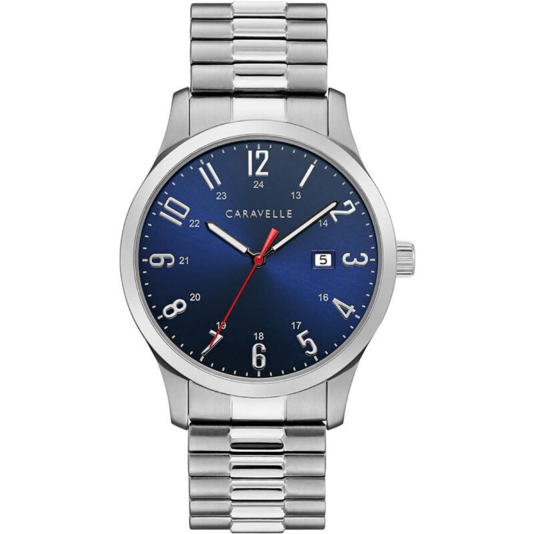 Bulova Caravelle Dress Men's Silver-tone Bracelet Quartz Watch - 43B151