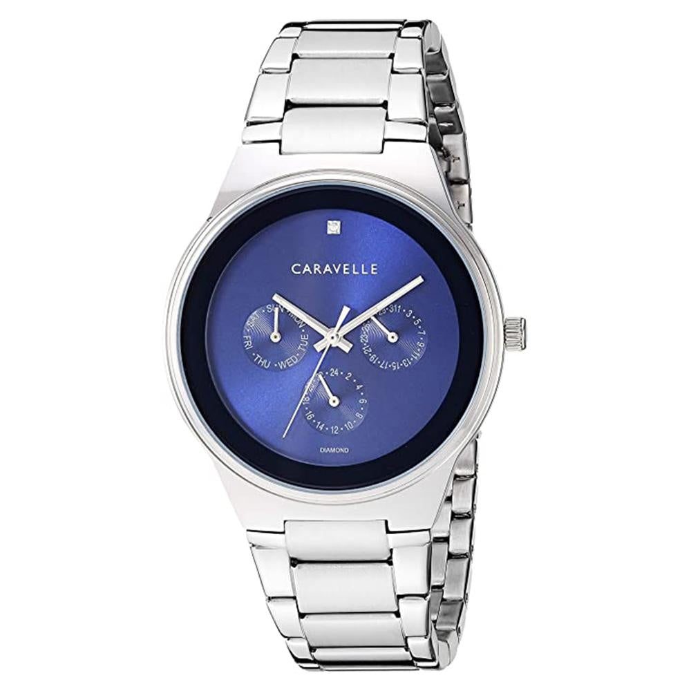 Bulova Caravelle by Bulova Modern Collection Men's Silver-tone Bracelet Quartz Watch - 43D107