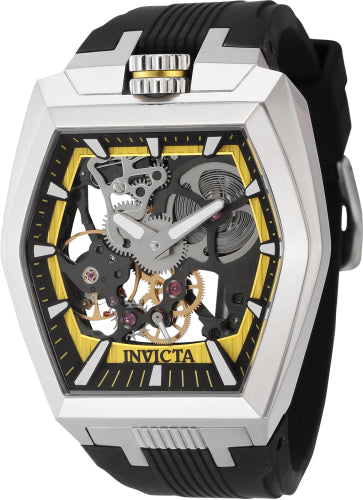 Invicta Men's 44017 Akula Mechanical 2 Hand Black, Yellow Dial Watch