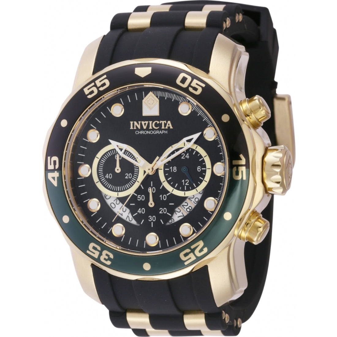 Invicta Men's 44522 Black/Gold Inserts Polyurethane/Stainless Steel Watch