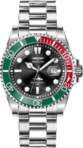 Invicta Men's 44706 Pro Diver Quartz 3 Hand Black Dial Watch