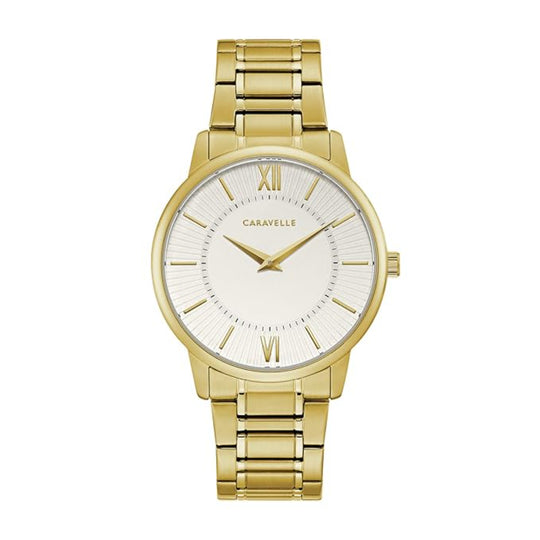 Bulova Caravelle by Bulova Men's Gold-tone Bracelet Quartz Watch - 44A114