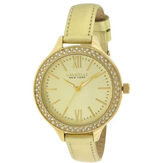 Caravelle New York by Bulova Women's Metallic Gold Strap Quartz Watch - 44L131