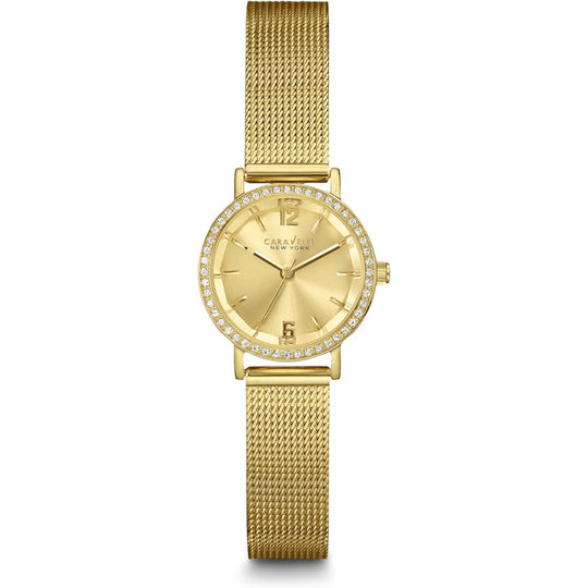 Bulova Caravelle New York Women's Gold-tone Bracelet Quartz Watch - 44L157