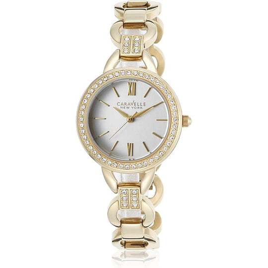 Caravelle New York by Bulova Women's Yellow Gold-tone Bracelet Quartz Watch - 44L162