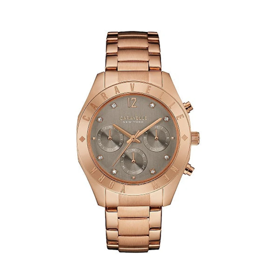 Bulova Caravelle New York Women's Rose Gold-tone Bracelet Quartz Watch - 44L190
