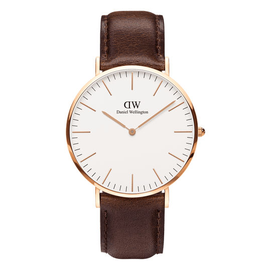 Daniel Wellington Bristol Men's Dark Brown Strap Quartz Watch - 0109DW