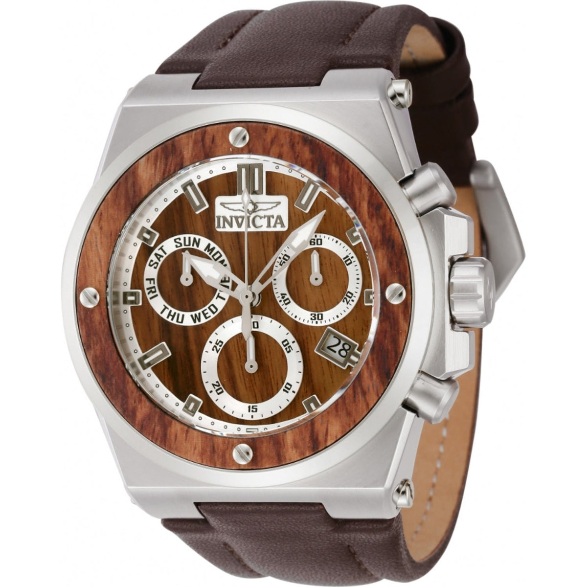 Invicta Unisex 45715 Brown Leather Watch