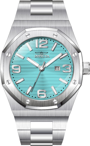 Invicta Men's 45779 Huracan Quartz 3 Hand Turquoise Dial Watch
