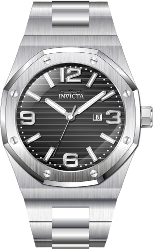 Invicta Men's 45781 Huracan Quartz 3 Hand Black Dial Watch