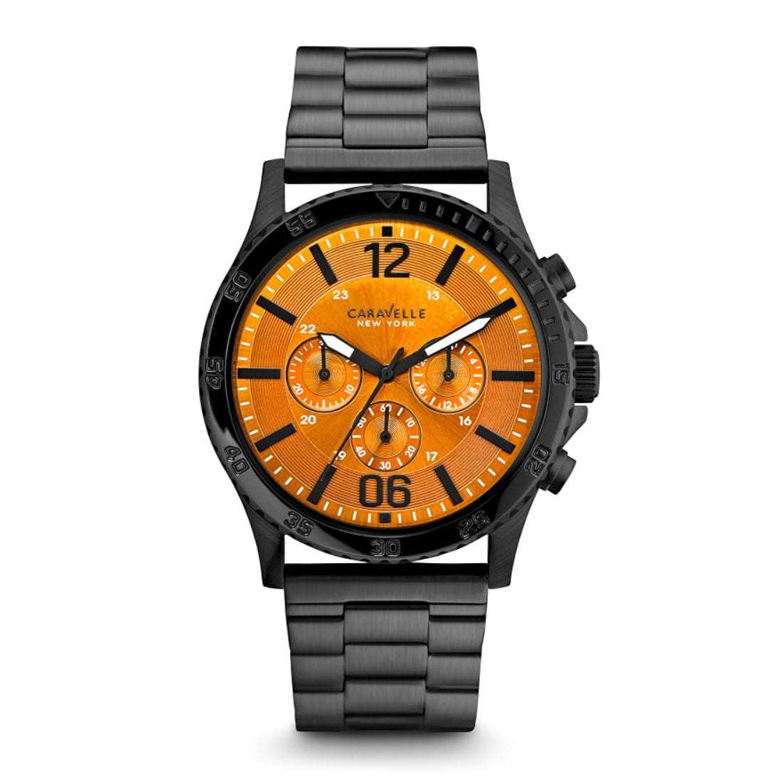 Caravelle New York Men's Black Bracelet Quartz Watch - 45A108