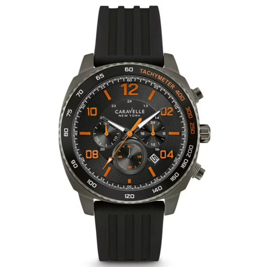 Caravelle New York by Bulova Men's Black Strap Quartz Watch - 45B141