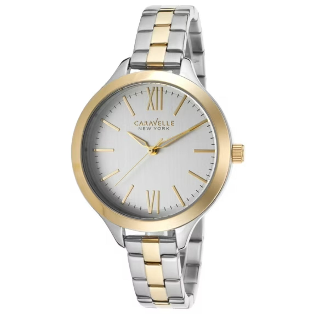 Caravelle New York by Bulova Women's Two-tone/Silver and Gold tone Bracelet Quartz Watch - 45L139