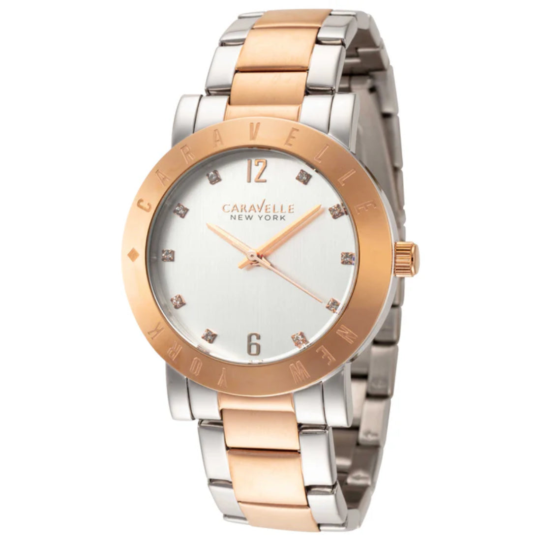 Caravelle New York by Bulova Women's Two-tone/Silver and Rose Gold-tone Bracelet Quartz Watch - 45L150