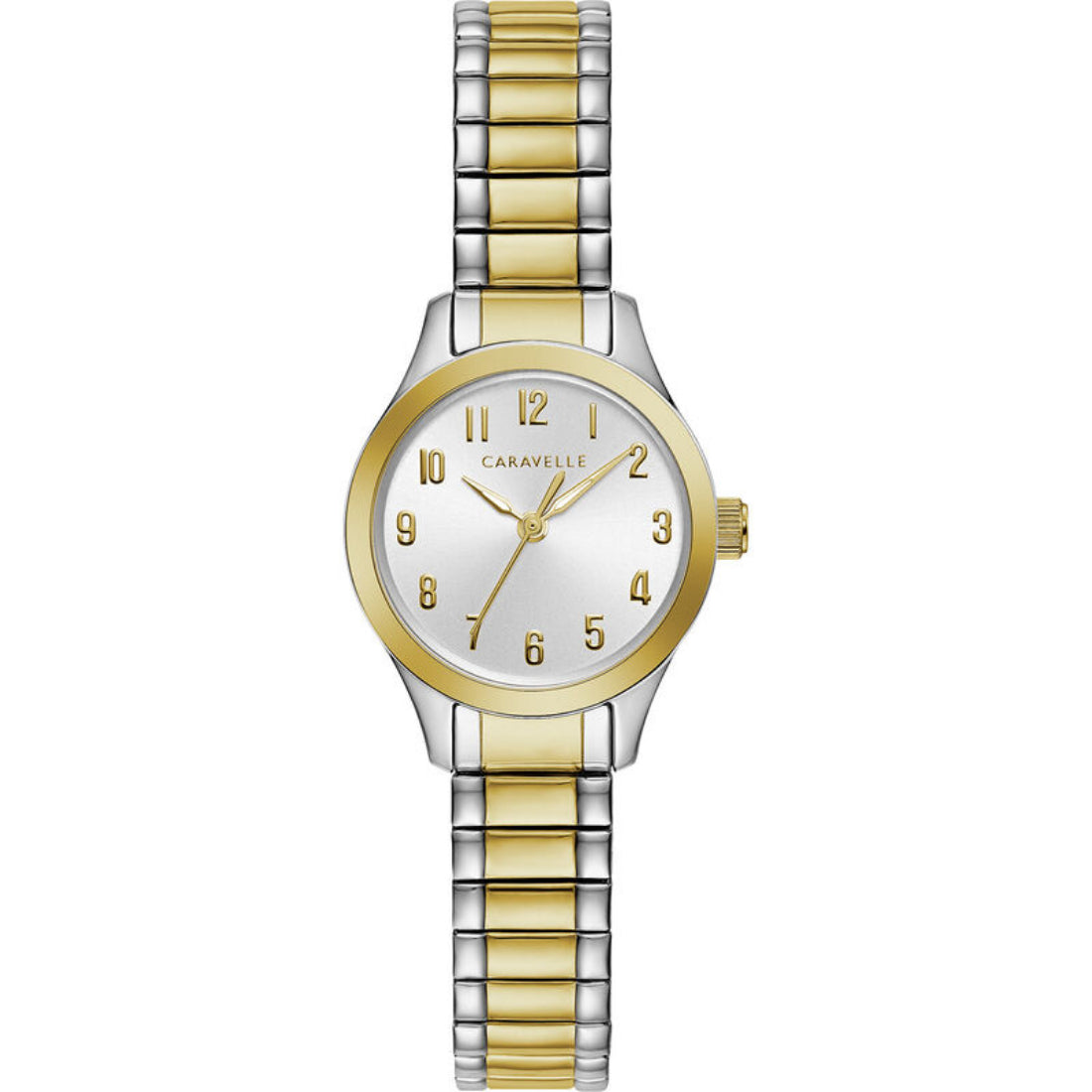 Bulova Caravelle Traditional Women's Two-tone/Silver and Gold Bracelet Quartz Watch - 45L177