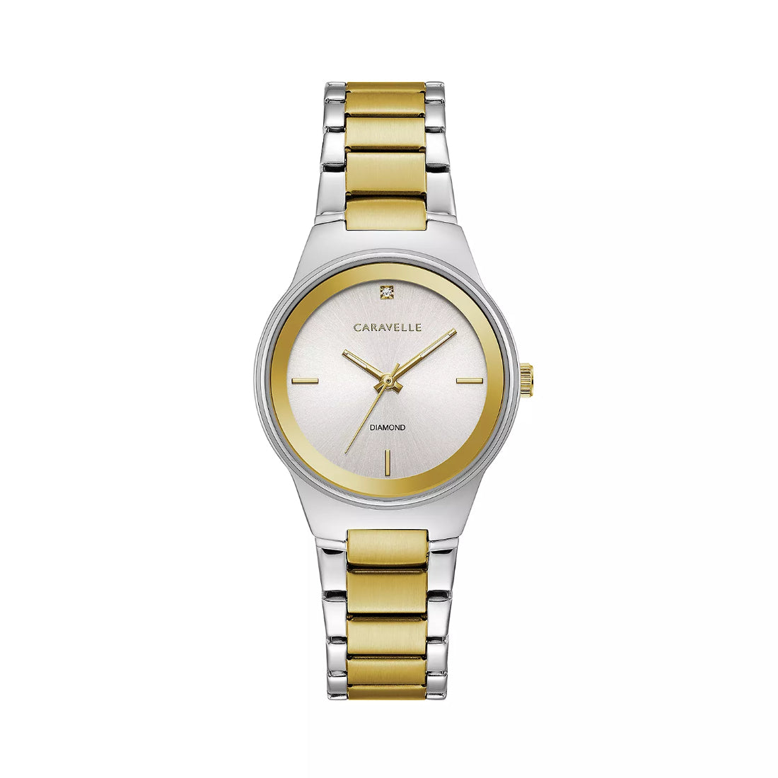 Bulova Caravelle Modern Collection Women's Two-tone/Silver and Gold-tone Bracelet Quartz Watch - 45P108
