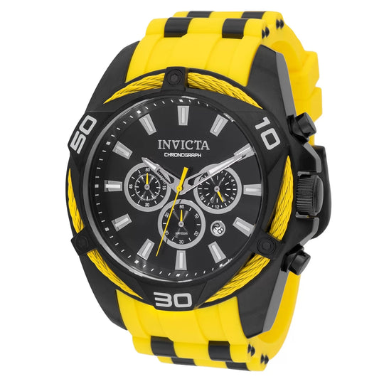Invicta Men's 46037 Bolt Quartz VD53 Black Dial Watch