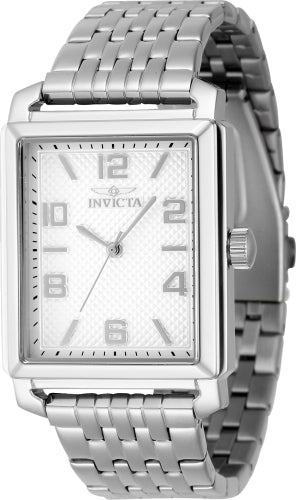 Invicta Men's 46634 Vintage Quartz 3 Hand Silver Dial Watch