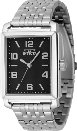 Invicta Men's 46659 Vintage Quartz 3 Hand Black Dial Watch