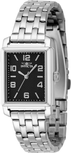 Invicta Women's 46663 Vintage Quartz 3 Hand Black Dial Watch