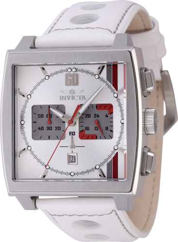 Invicta Men's 46837 S1 Rally Quartz Chronograph Silver, Grey, Red Dial Watch