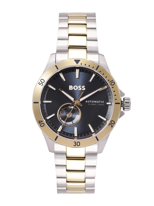 Hugo Boss Troper Men's Gold-Silver Two tone Bracelet Automatic Watch - 1514201