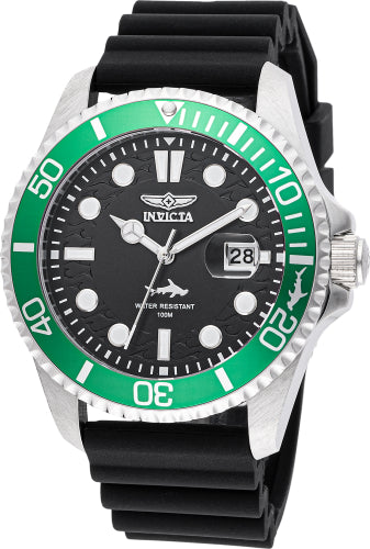 Invicta Men's 47166 Pro Diver Quartz 3 Hand Black Dial Watch