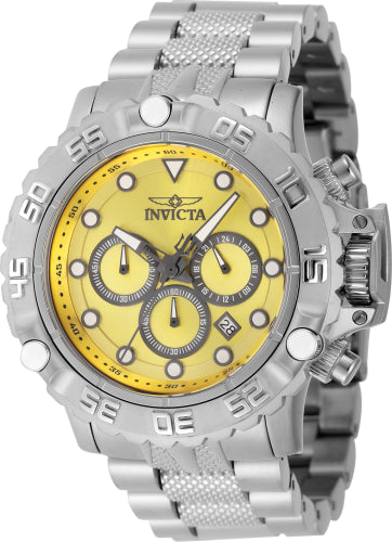 Invicta Men's 47180 Subaqua Quartz Chronograph Yellow, Gunmetal Dial Watch