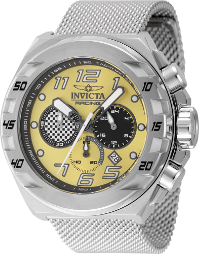 Invicta Men's 47199 Invicta Racing Quartz Chronograph Black, Yellow Dial Watch