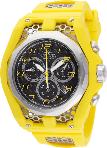 Invicta Men's 47206 Invicta Racing Quartz Chronograph Black, Silver Dial Watch