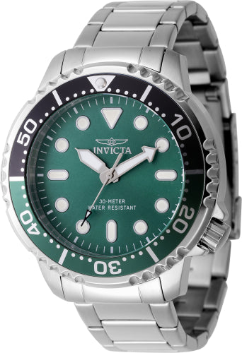 Invicta Men's 47220 Pro Diver Quartz 3 Hand Green, Gold, Black Dial Watch