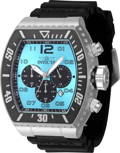 Invicta Men's 47284 Pro Diver Quartz Chronograph Black, Light Blue Dial Watch