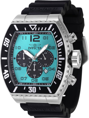Invicta Men's 47285 Pro Diver Quartz Chronograph Black, Turquoise Dial Watch