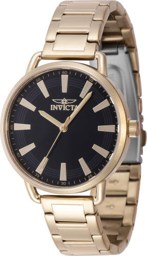 Invicta Women's 47322 Wildflower Quartz 3 Hand Black Dial Watch
